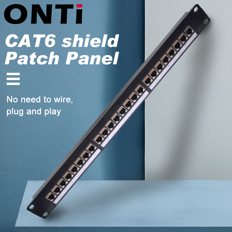 Patch Panel Cat6 - ONTi 19in 1U стойка 24 порта